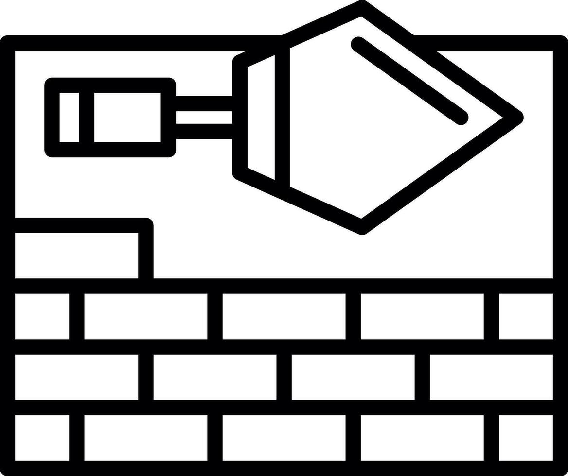 Brick Plastering Vector Icon Design