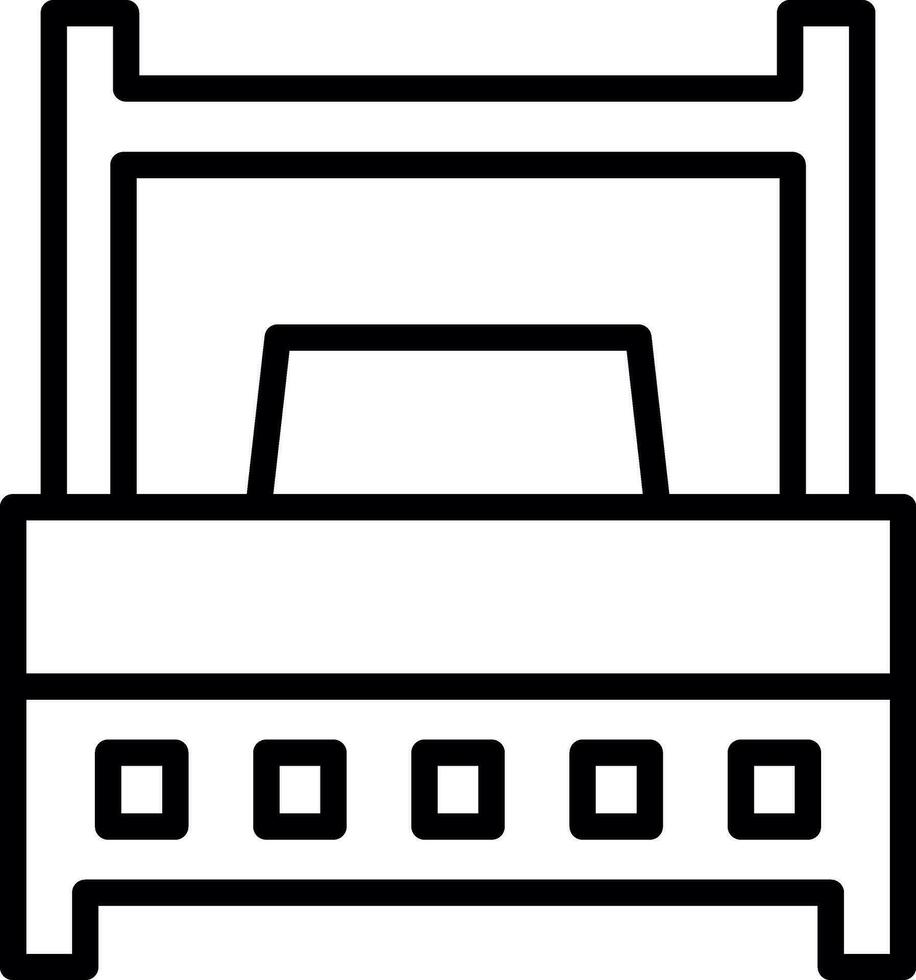 Single Bed Vector Icon Design
