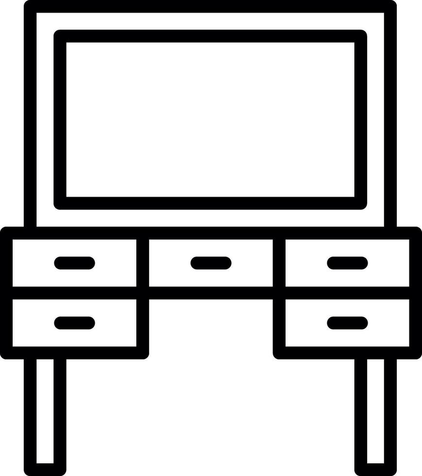Dressing Table Vector Icon Design