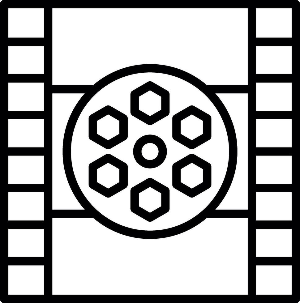 diseño de icono de vector de carrete de película