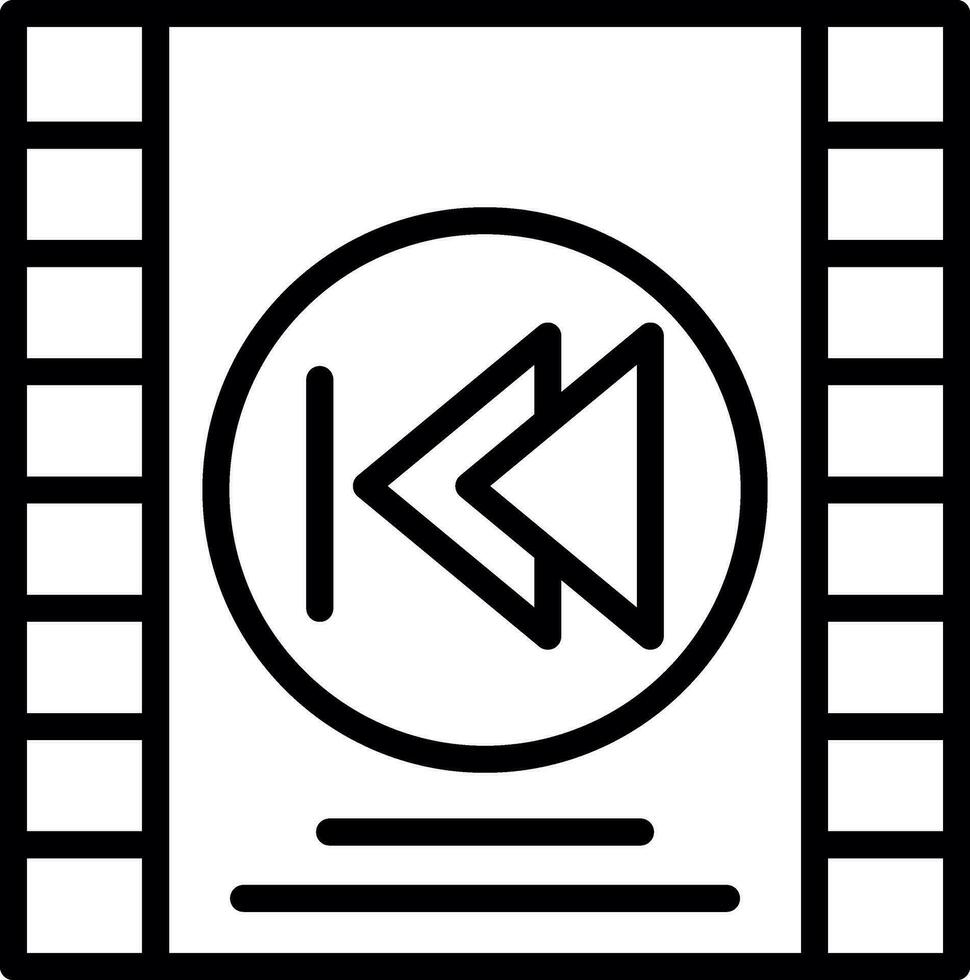 Backward Vector Icon Design
