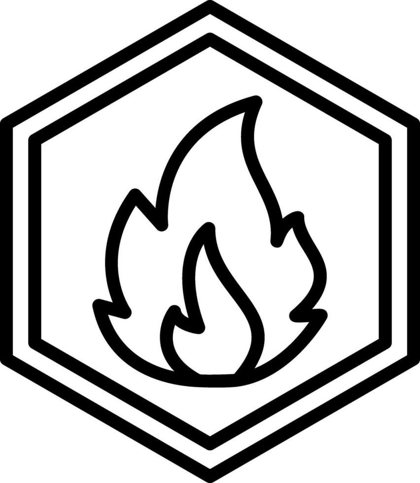 Inflamable Vector Icon Design