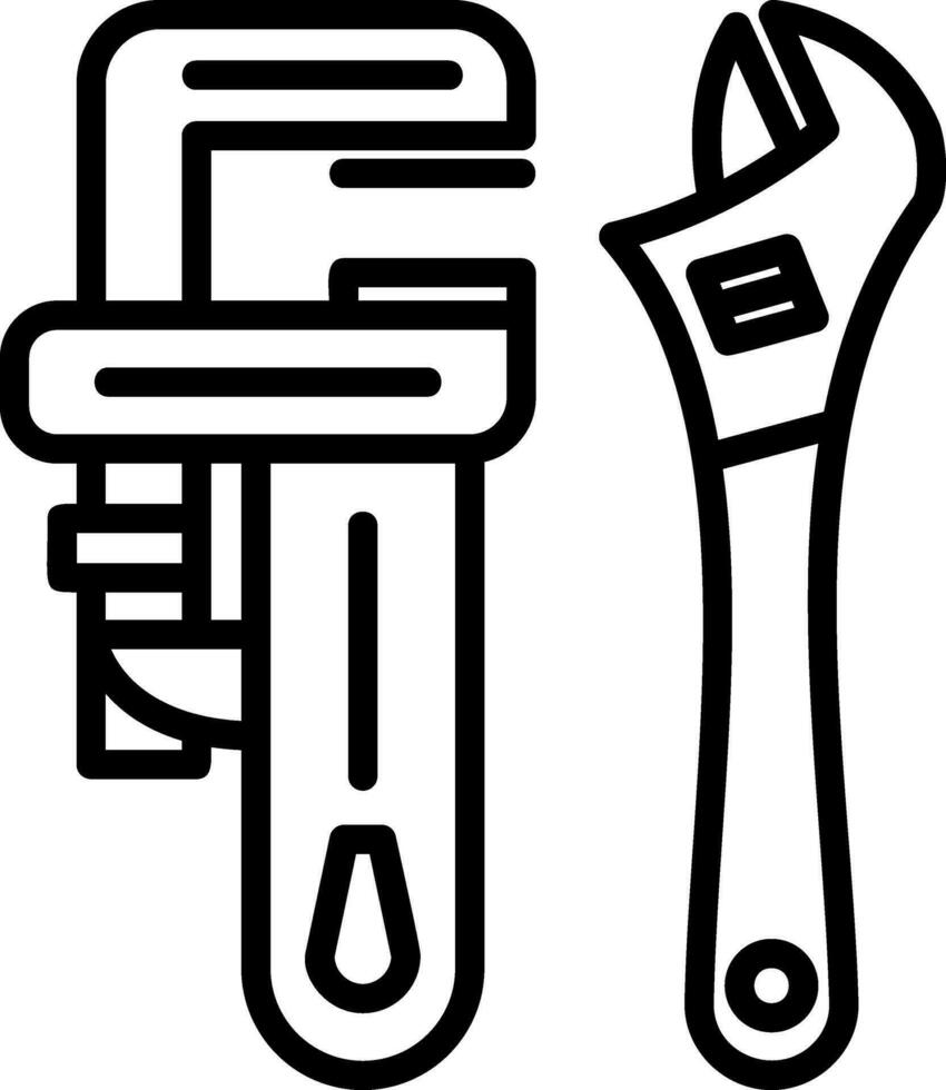 Pipe wrench Vector Icon Design