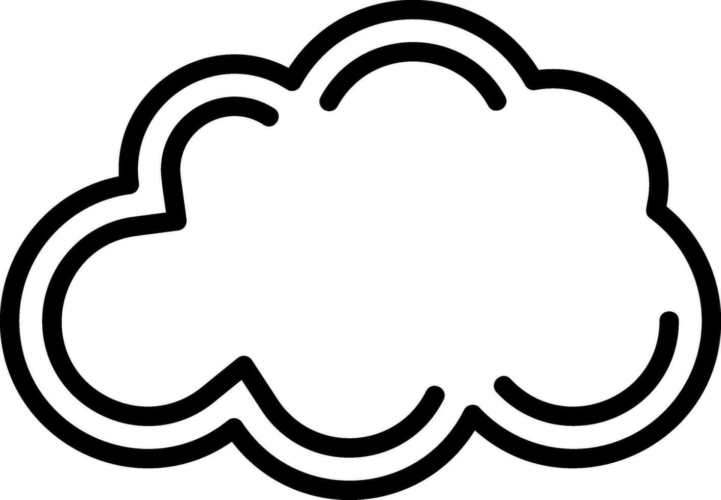 Fluffy Cloud Vector Icon Design