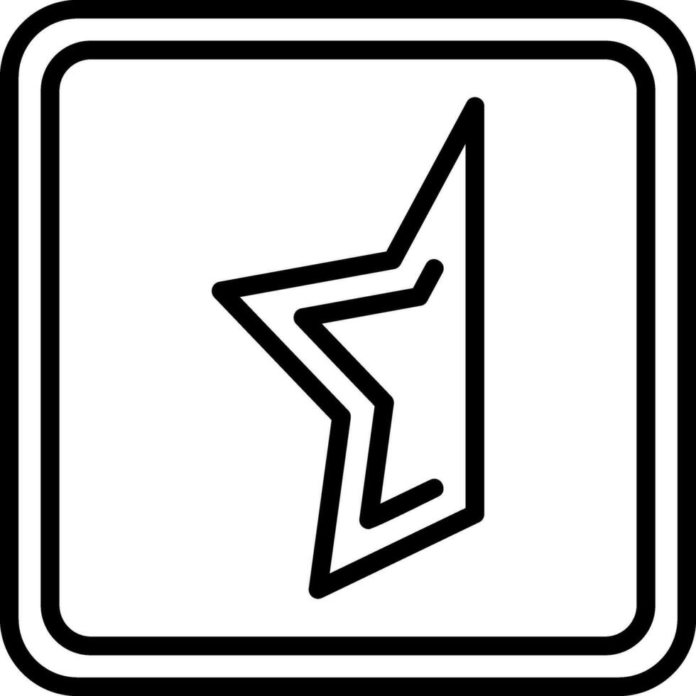 Half Star Vector Icon Design