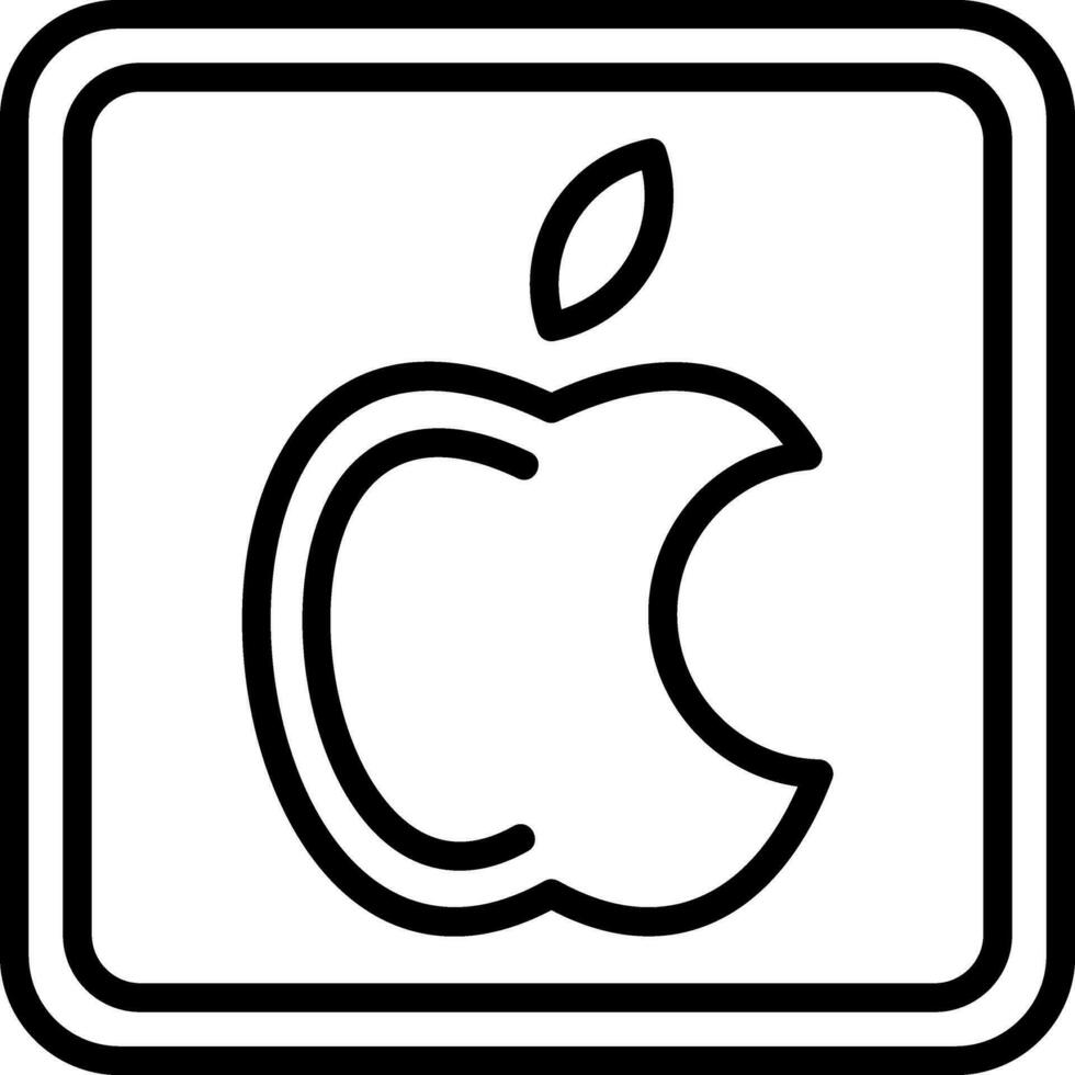 manzana logo vector icono diseño