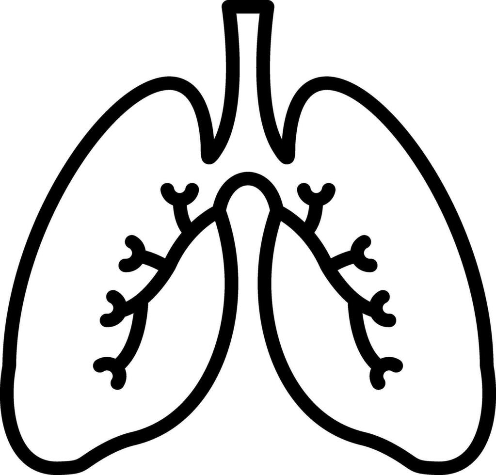 Lungs Vector Icon Design