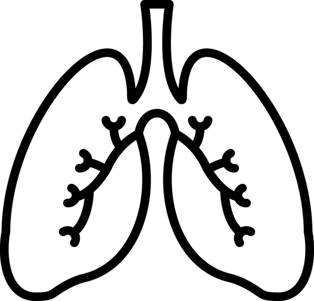 Lungs Vector Icon Design