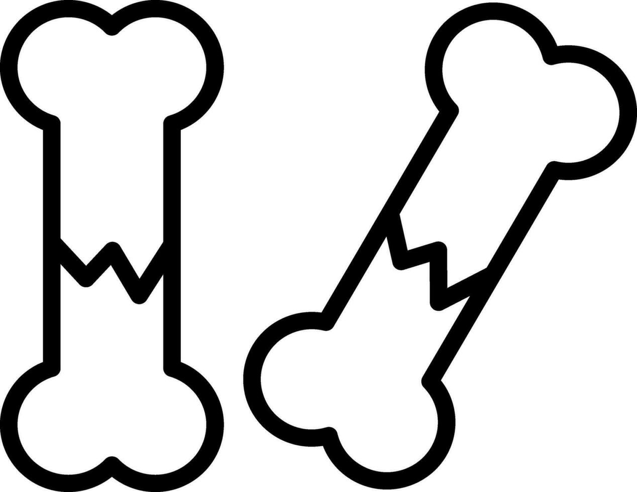 Broken bone Vector Icon Design