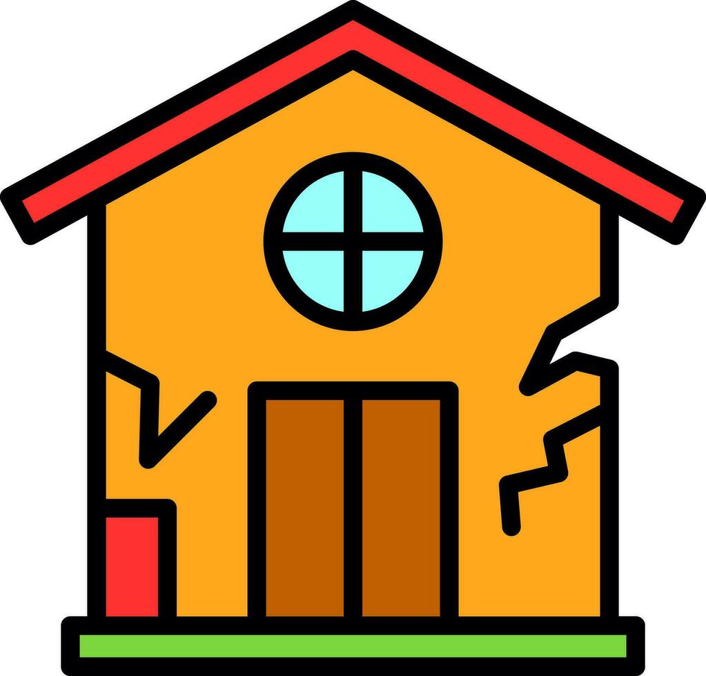Damage House Vector Icon Design