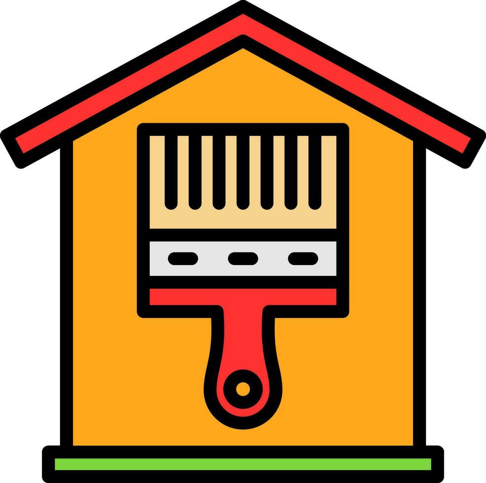 Paint Brush Vector Icon Design