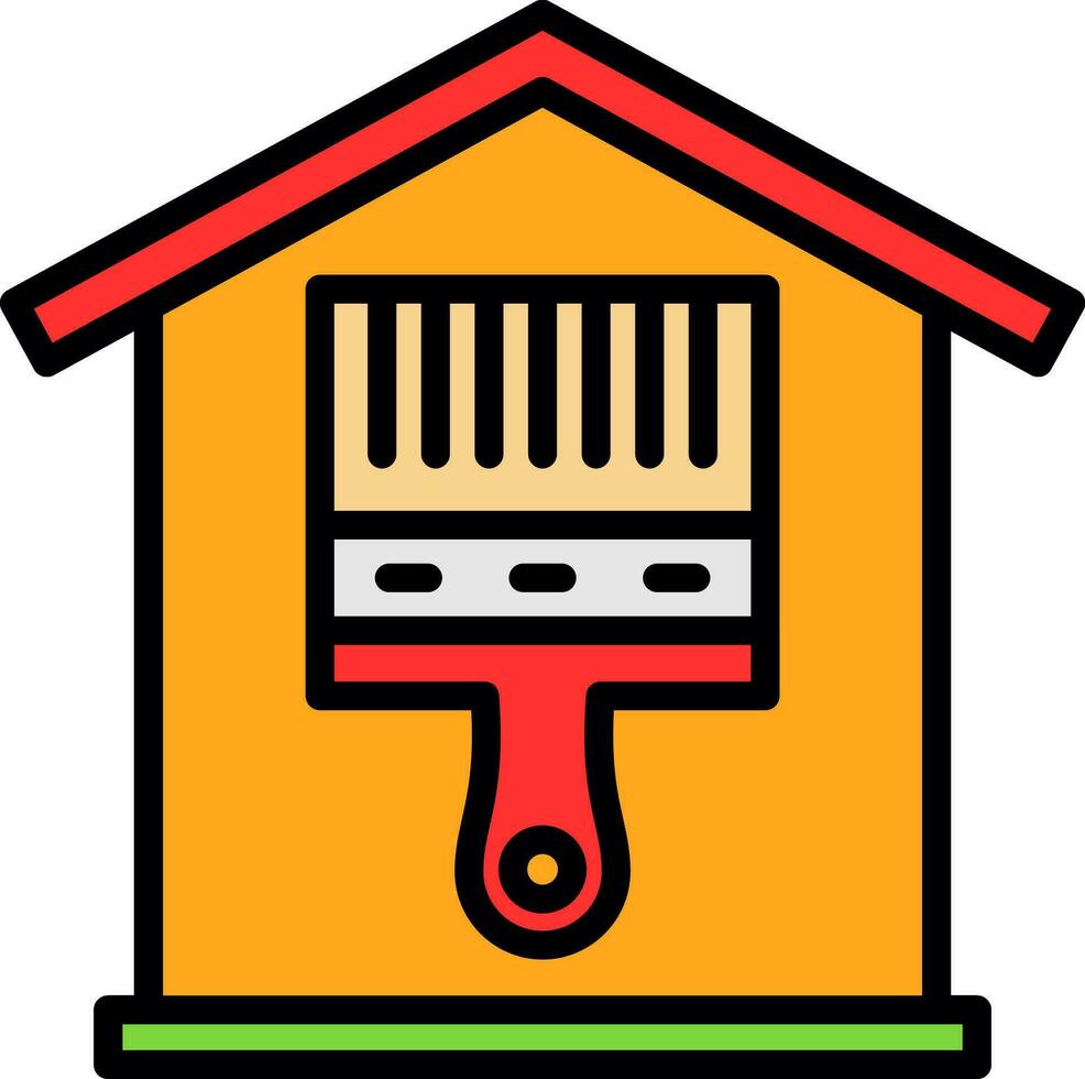 Paint Brush Vector Icon Design