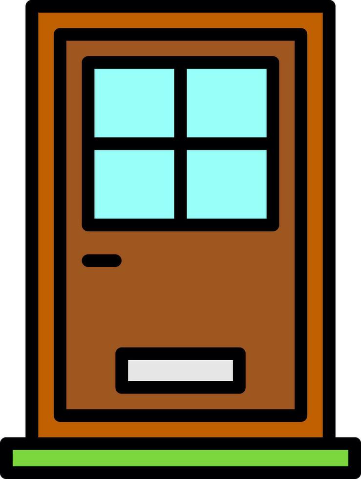 Front Door Vector Icon Design