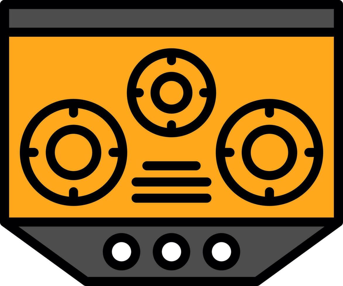 Electric Stove Vector Icon Design