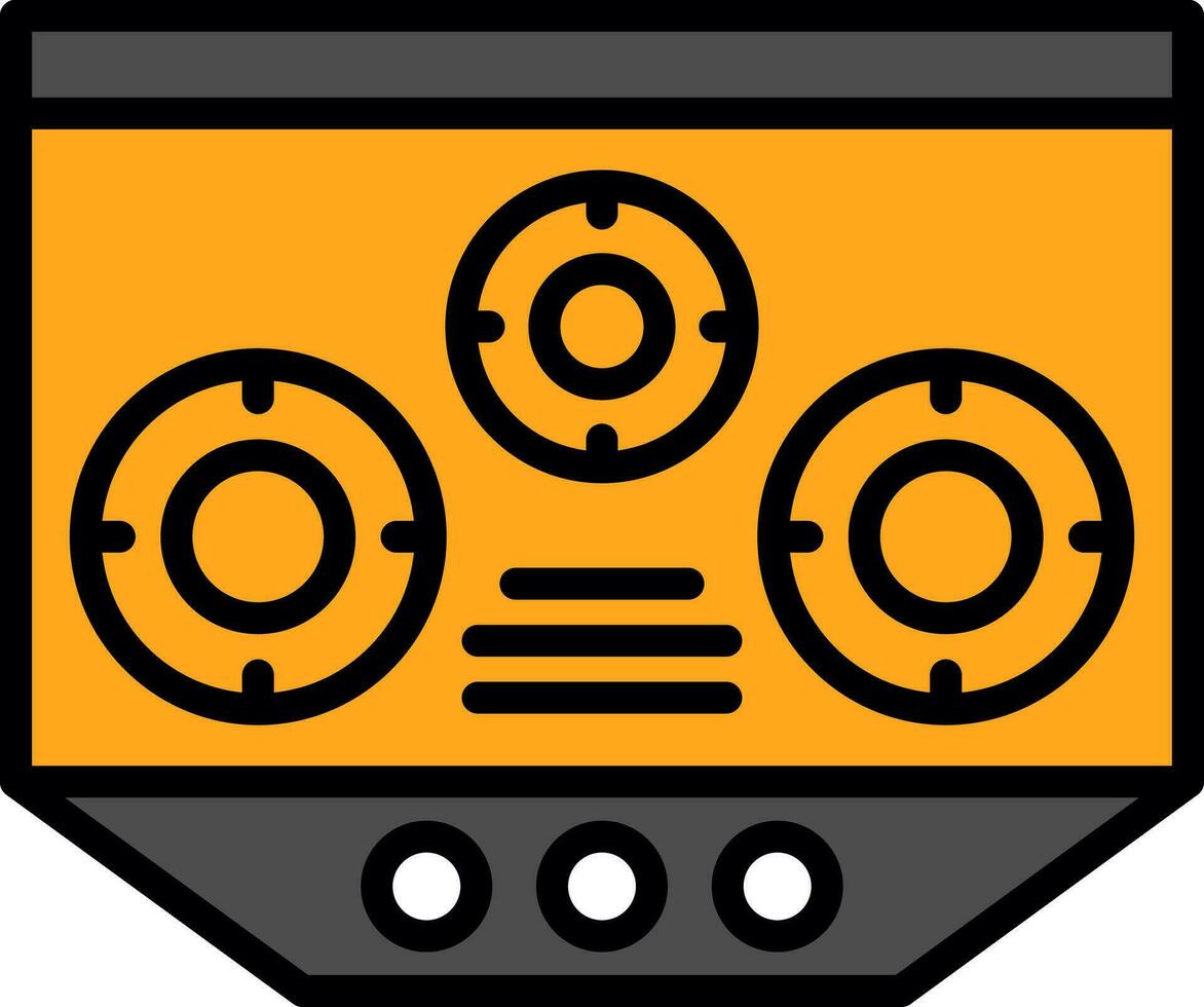 Electric Stove Vector Icon Design