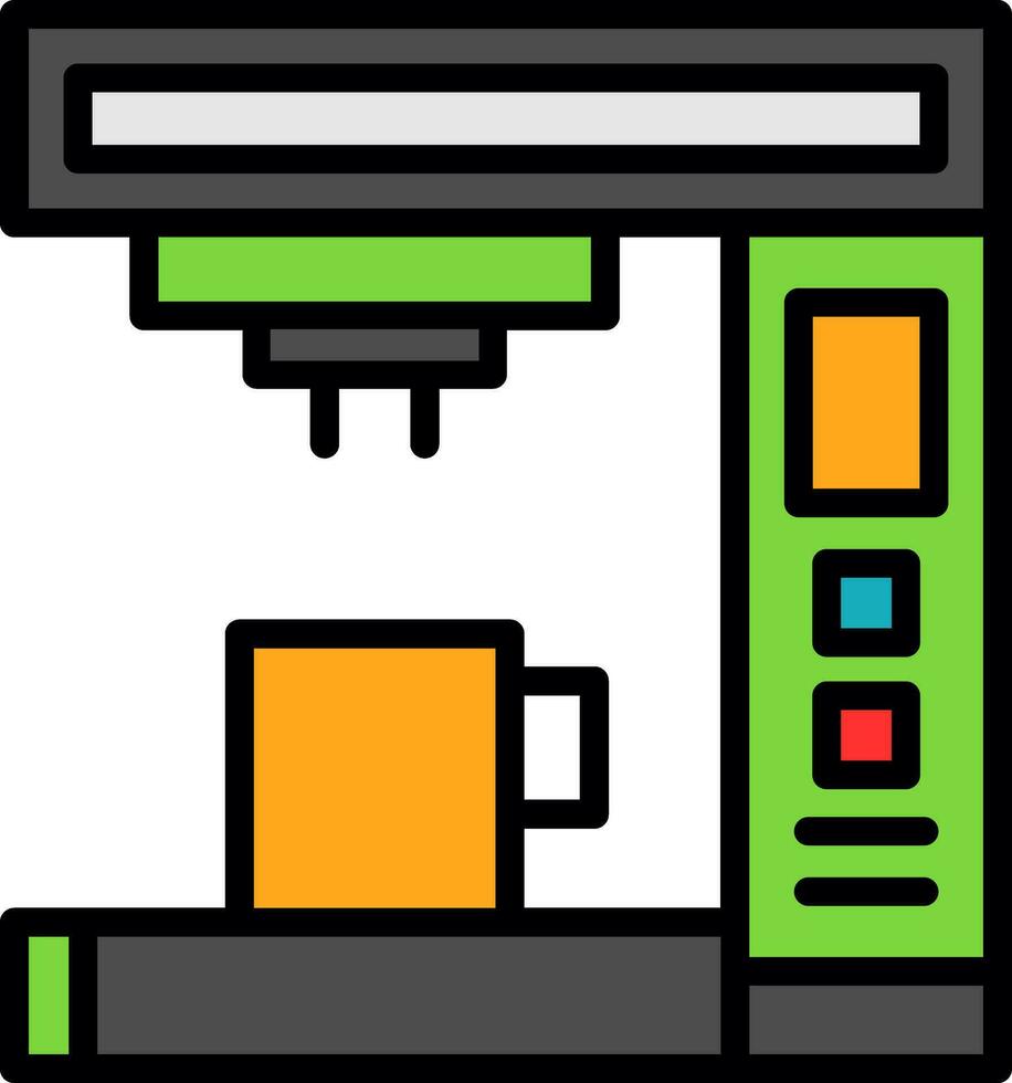 Coffee Machine Vector Icon Design