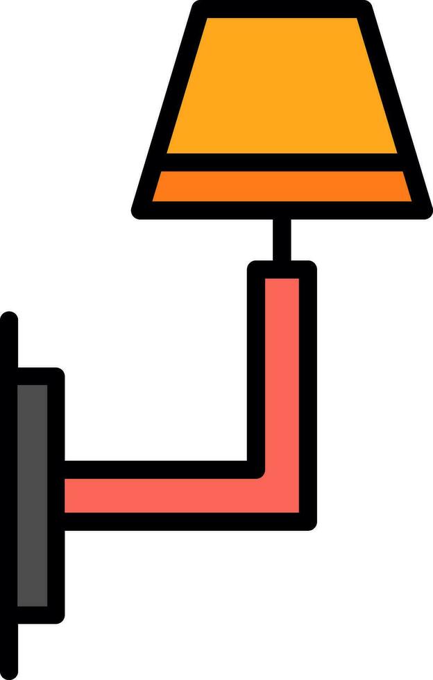 Wall Light Vector Icon Design