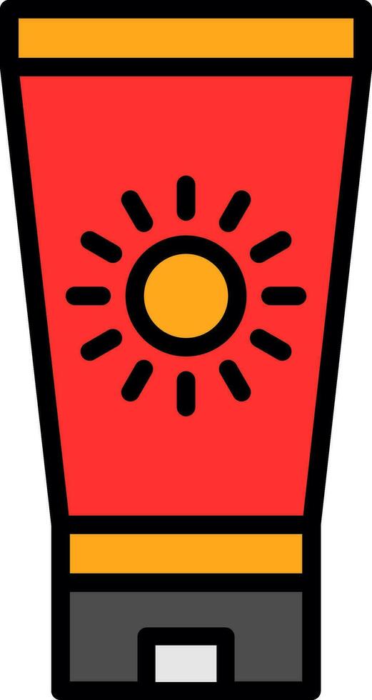 Sun block Vector Icon Design