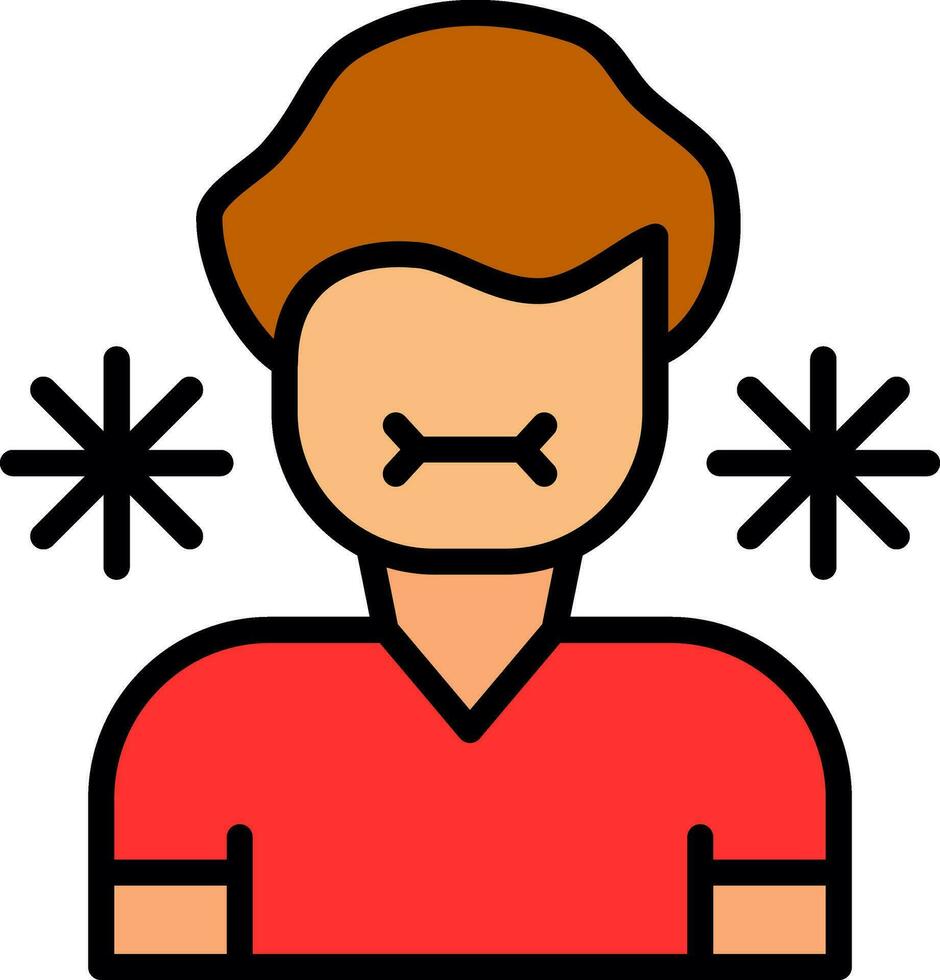 Sick Person Vector Icon Design