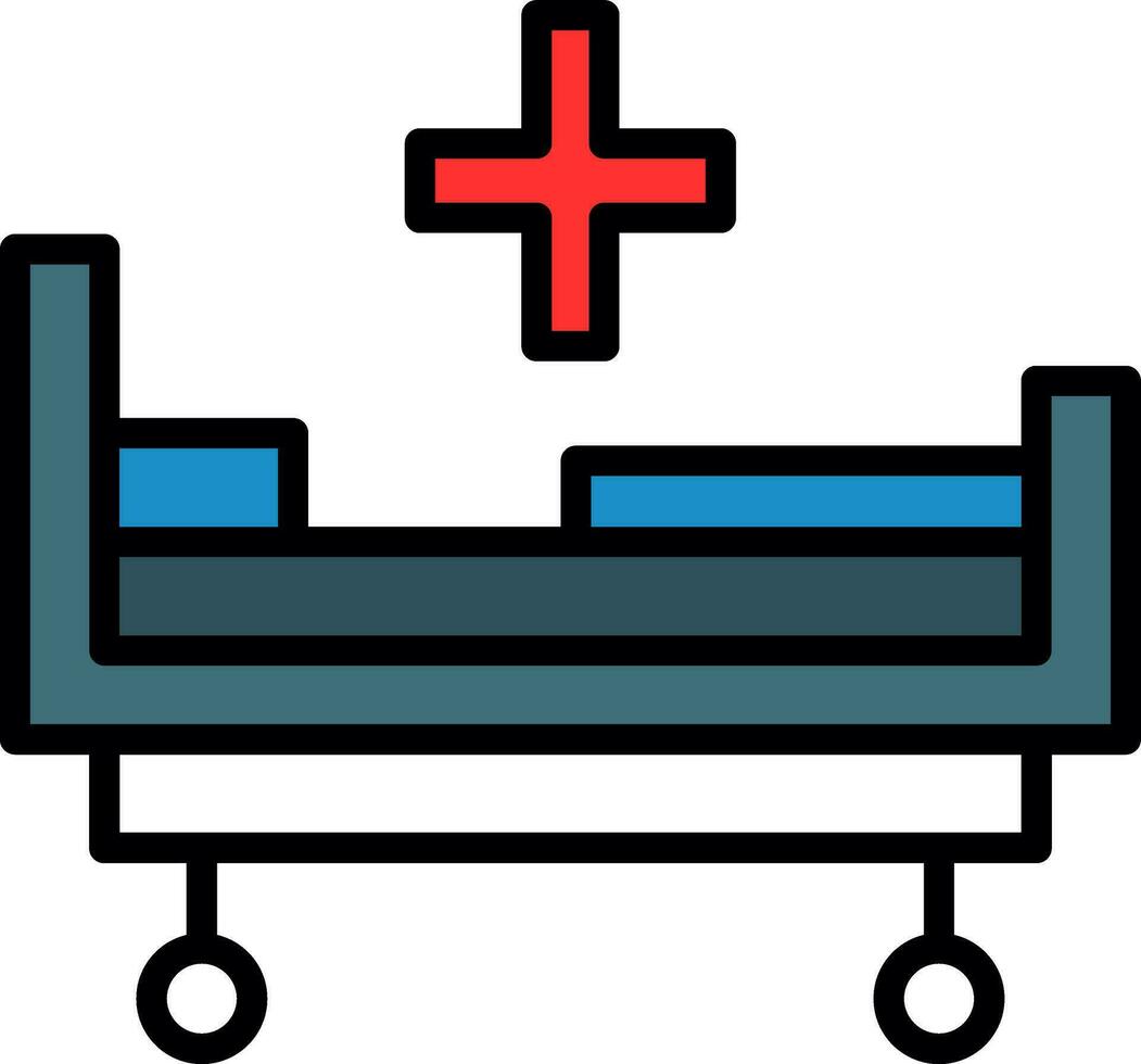 Hospital bed Vector Icon Design