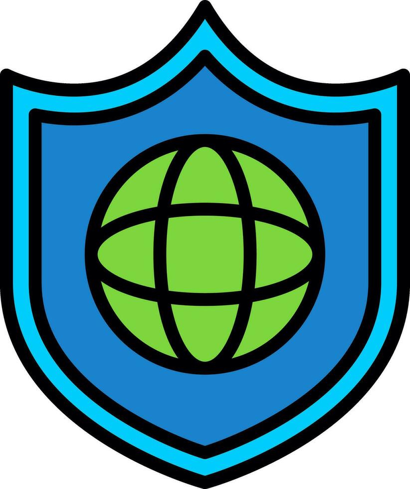 diseño de icono de vector de protección global