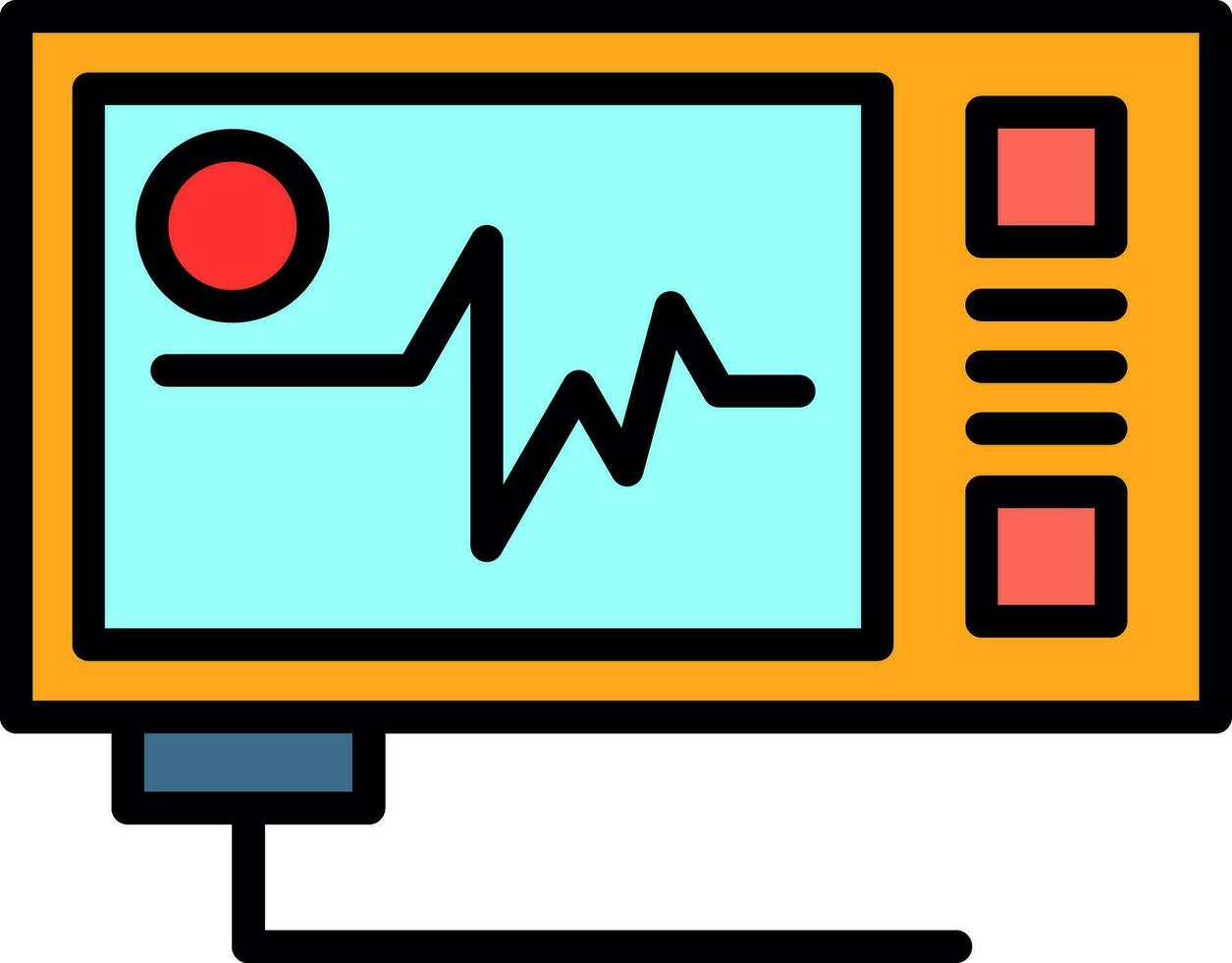 Ecg reading Vector Icon Design