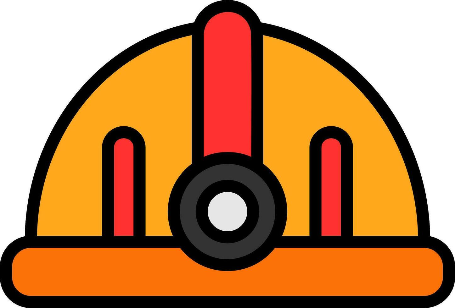 Torch helmet Vector Icon Design
