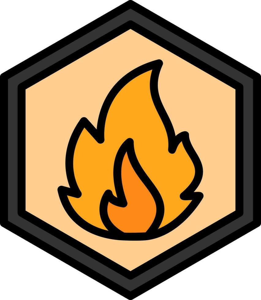 Inflamable Vector Icon Design