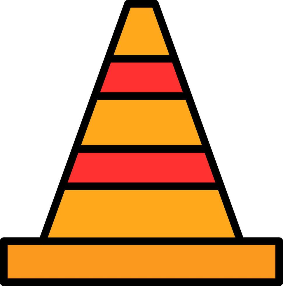 Traffic cone Vector Icon Design