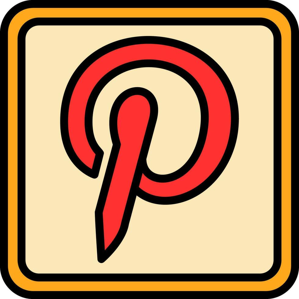 Pinterest Logo Vector Icon Design