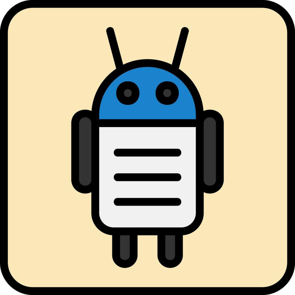 Android Character Vector Icon Design