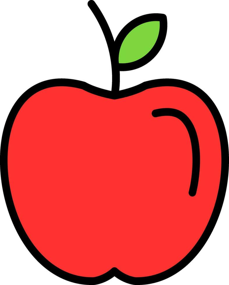 Apple fruit Vector Icon Design