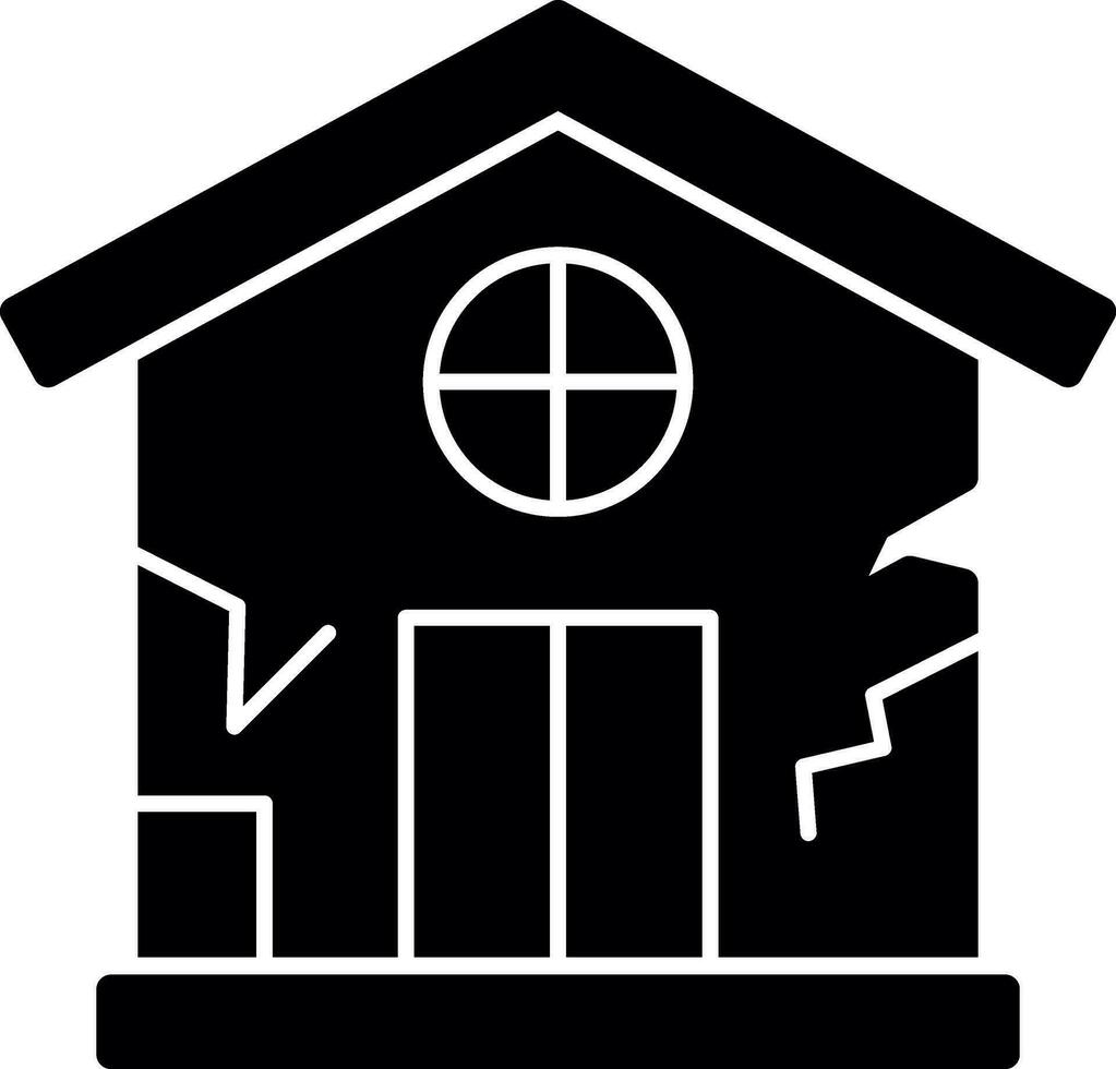 Damage House Vector Icon Design