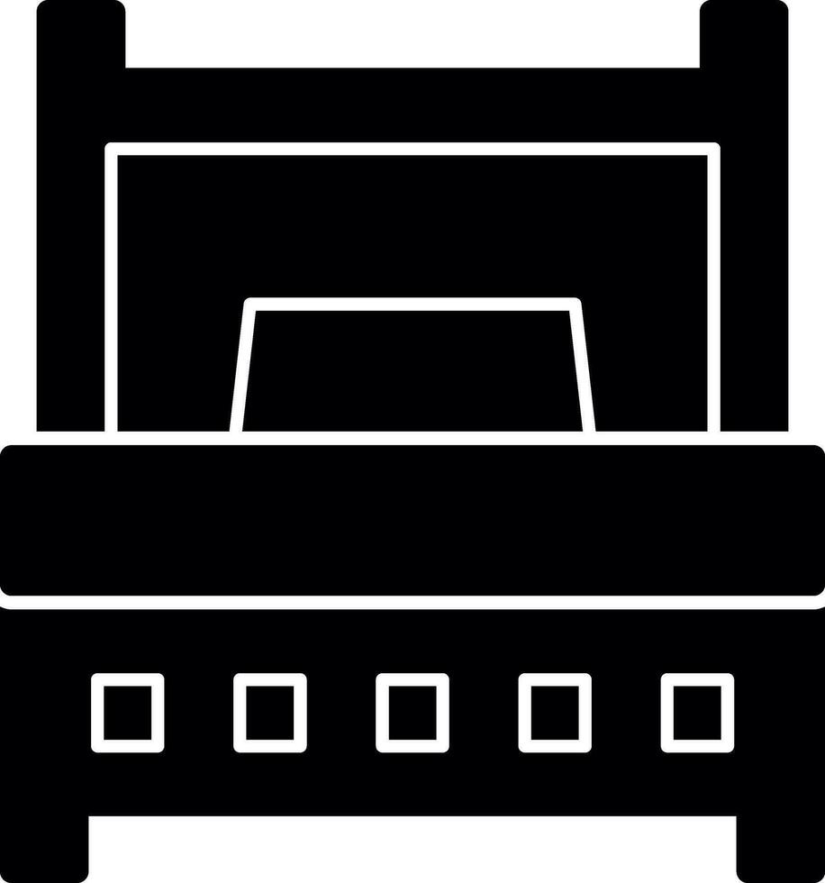 Single Bed Vector Icon Design