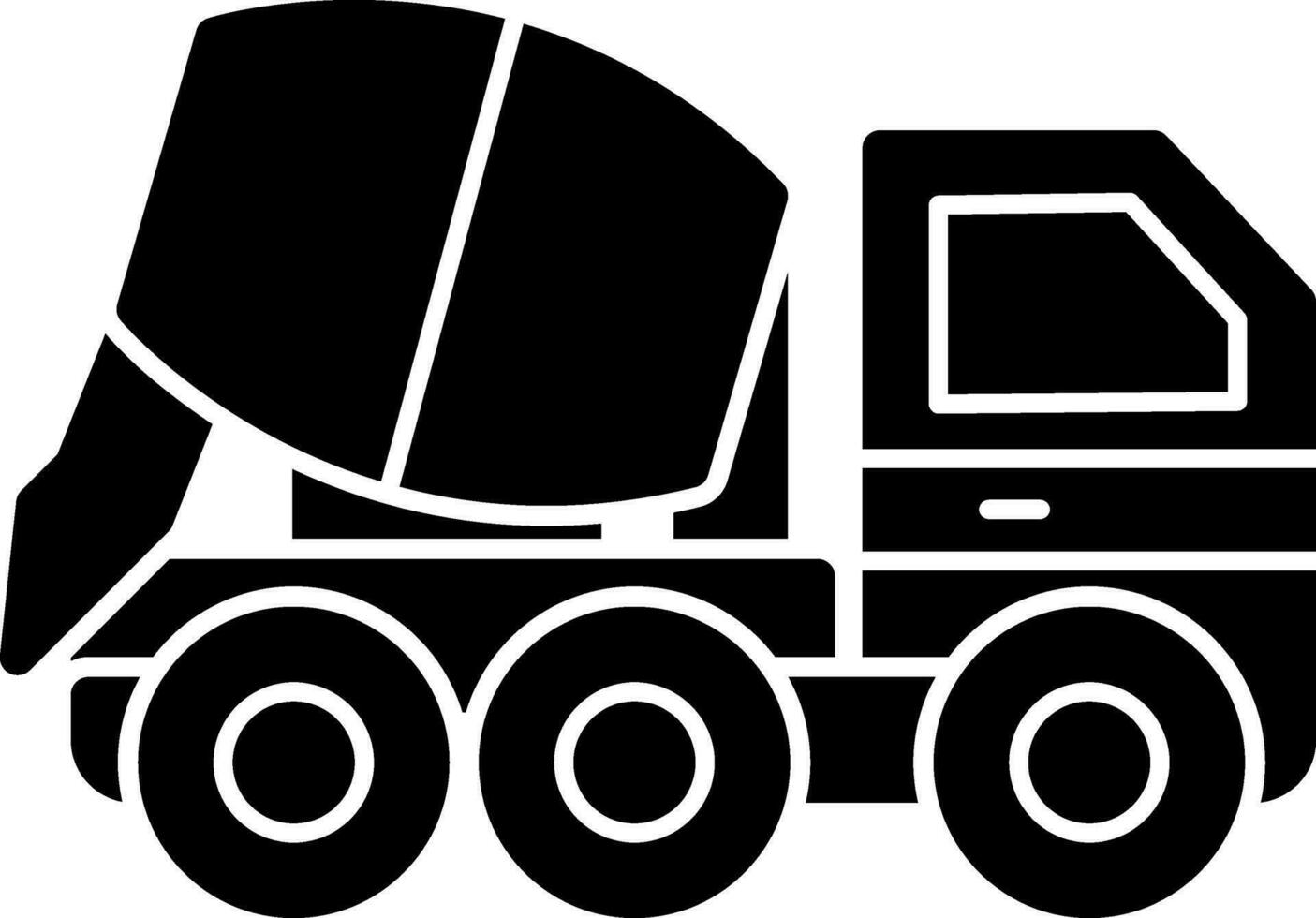 Concrete mixer Vector Icon Design