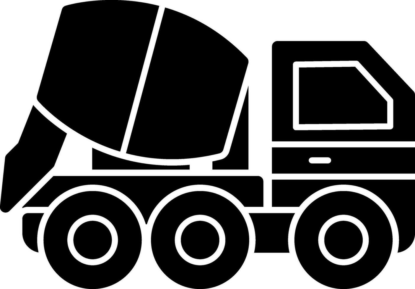 Concrete mixer Vector Icon Design