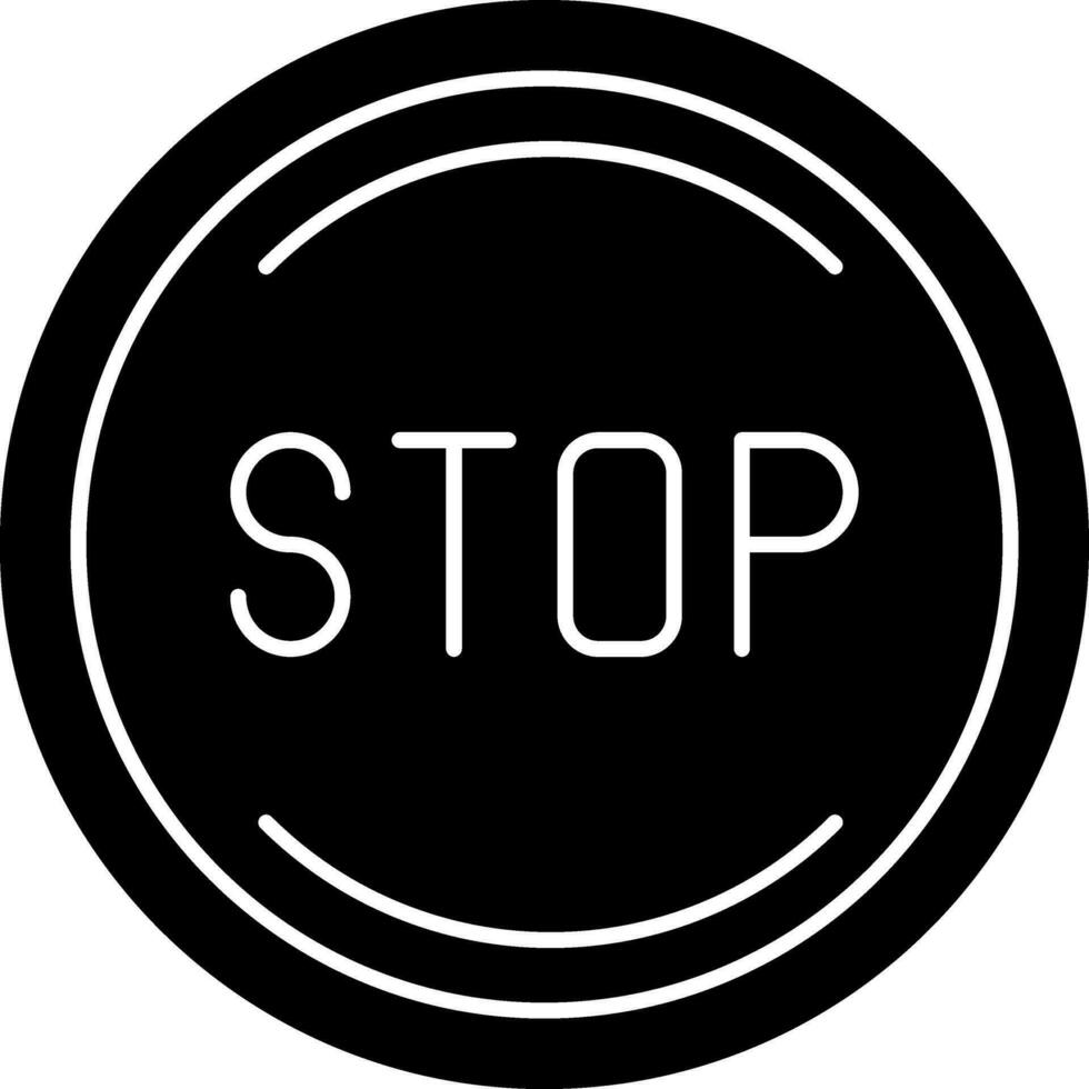 Stop Vector Icon Design