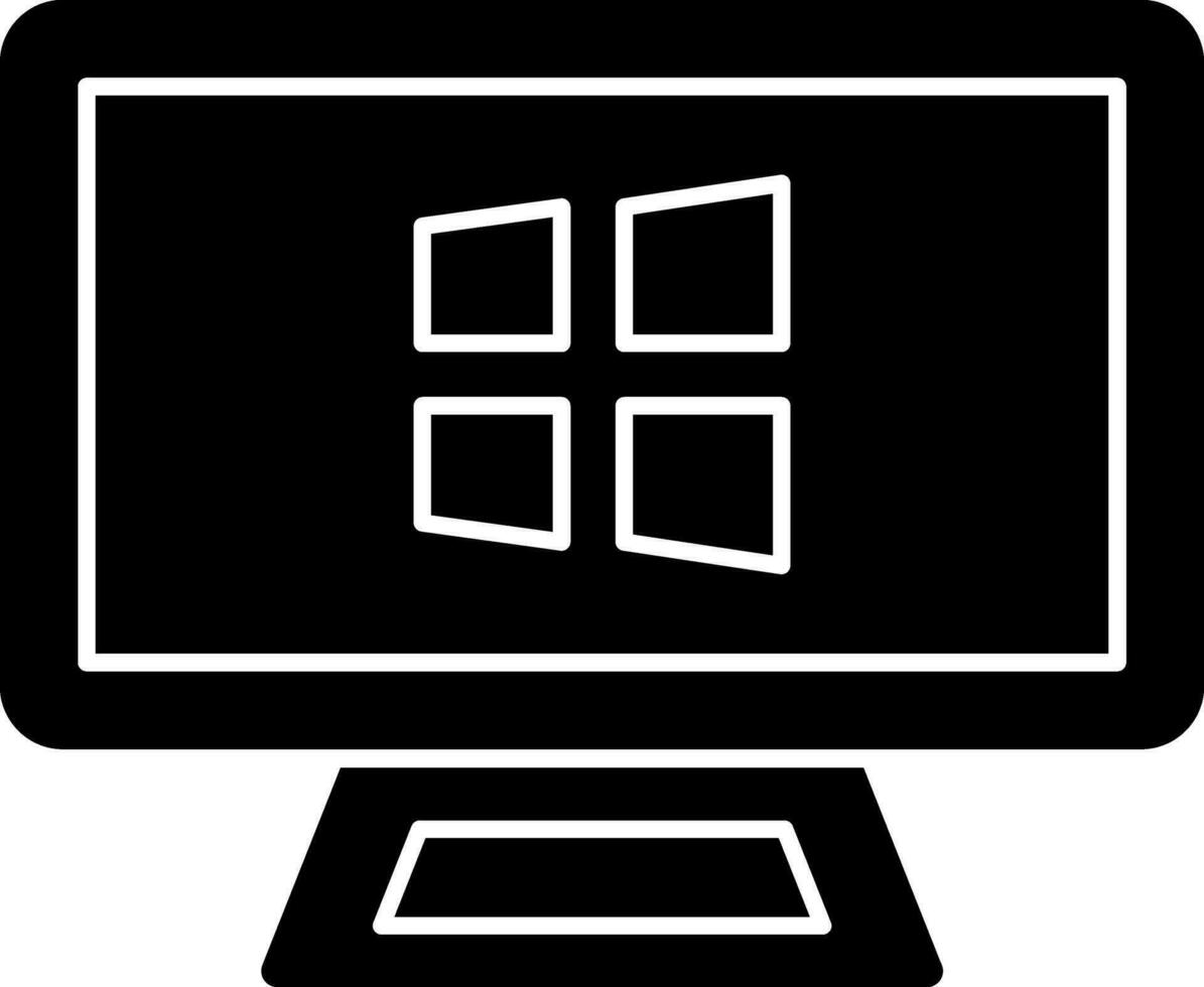 Desktop Monitor Vector Icon Design