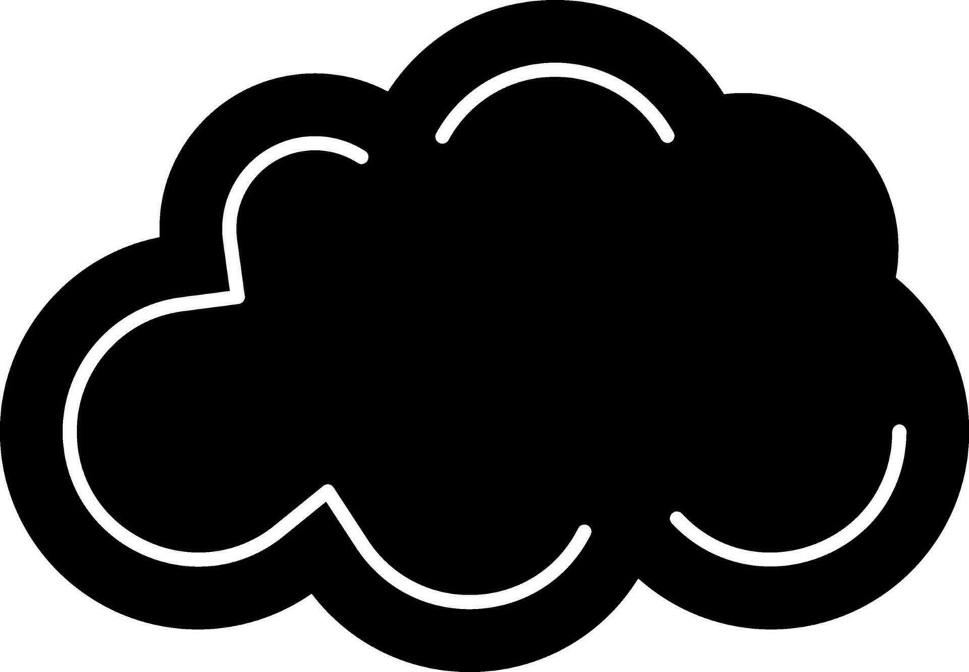 Fluffy Cloud Vector Icon Design
