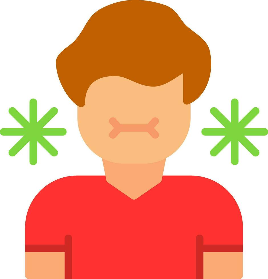 Sick Person Vector Icon Design