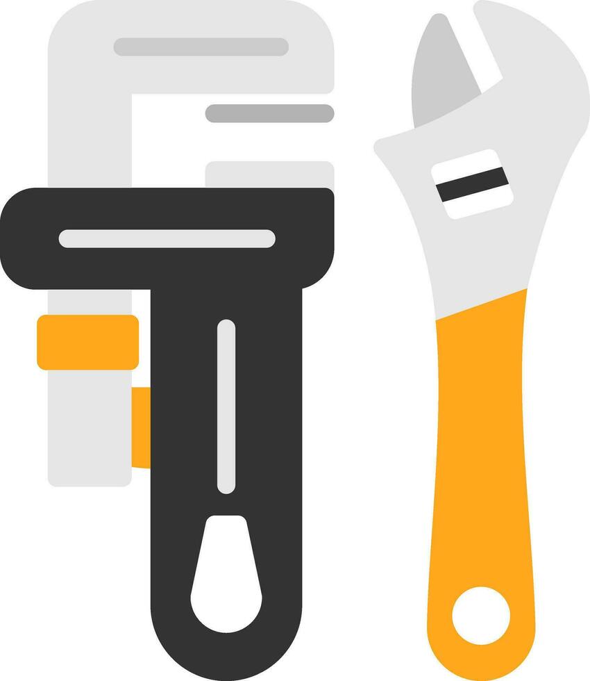 Pipe wrench Vector Icon Design