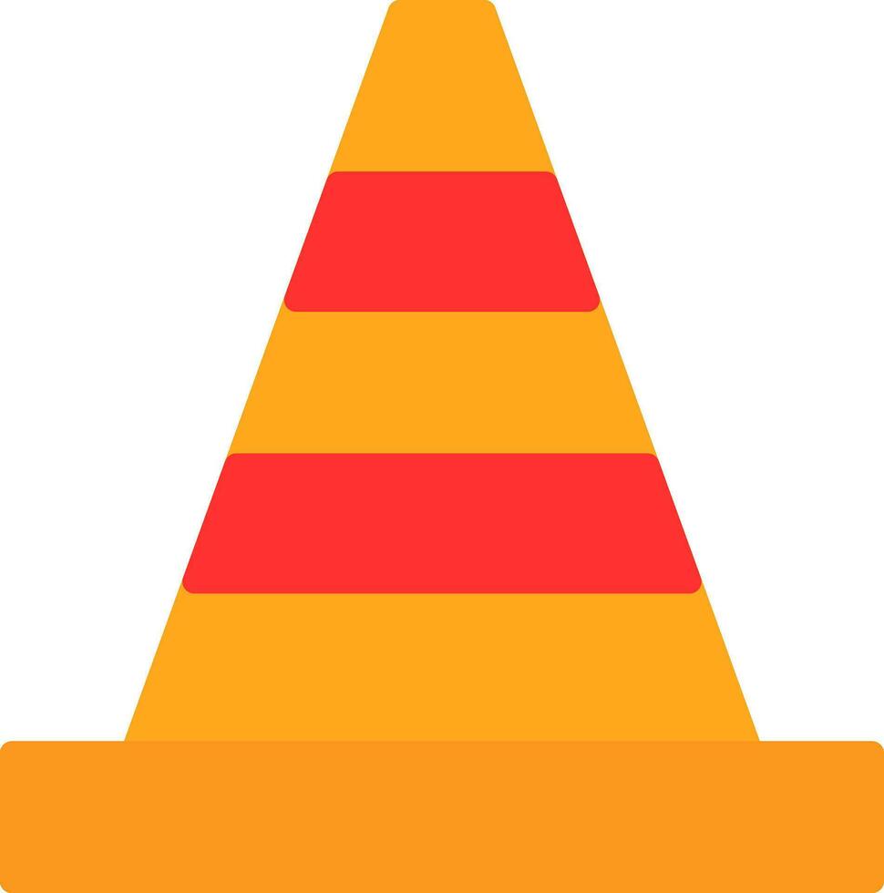 Traffic cone Vector Icon Design