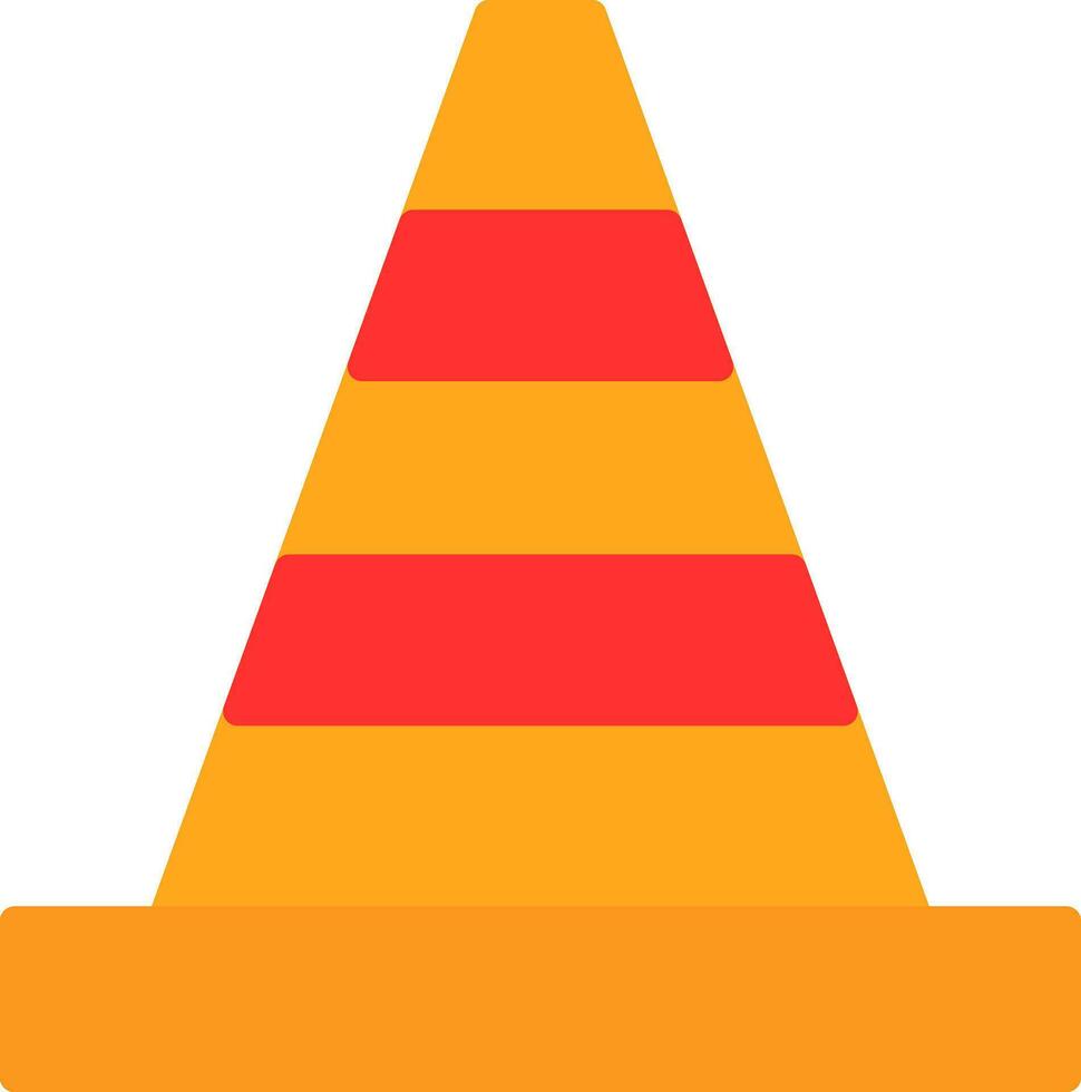 Traffic cone Vector Icon Design