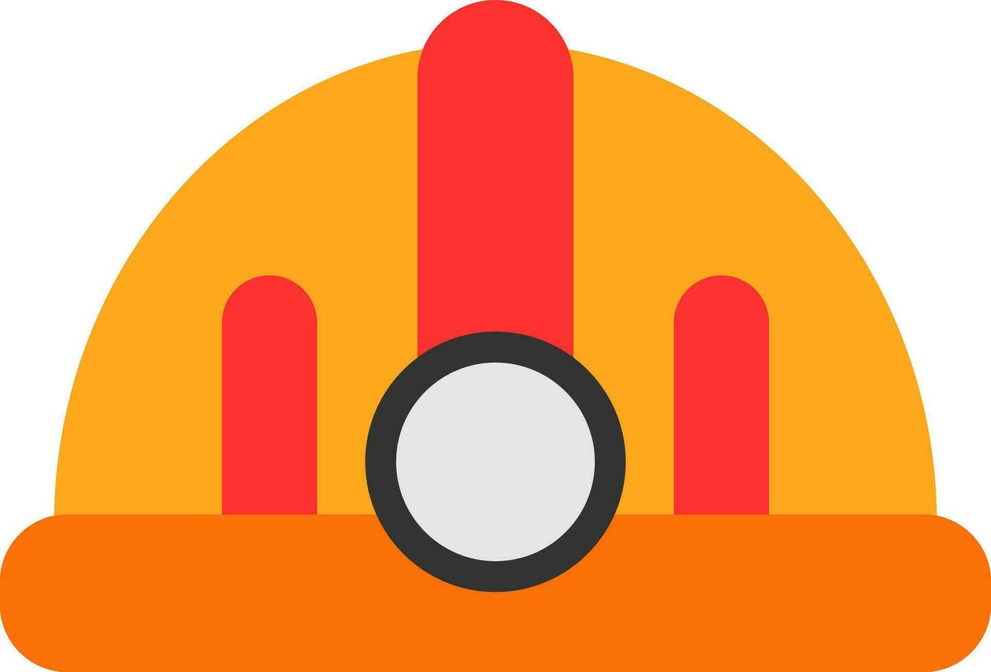 Torch helmet Vector Icon Design