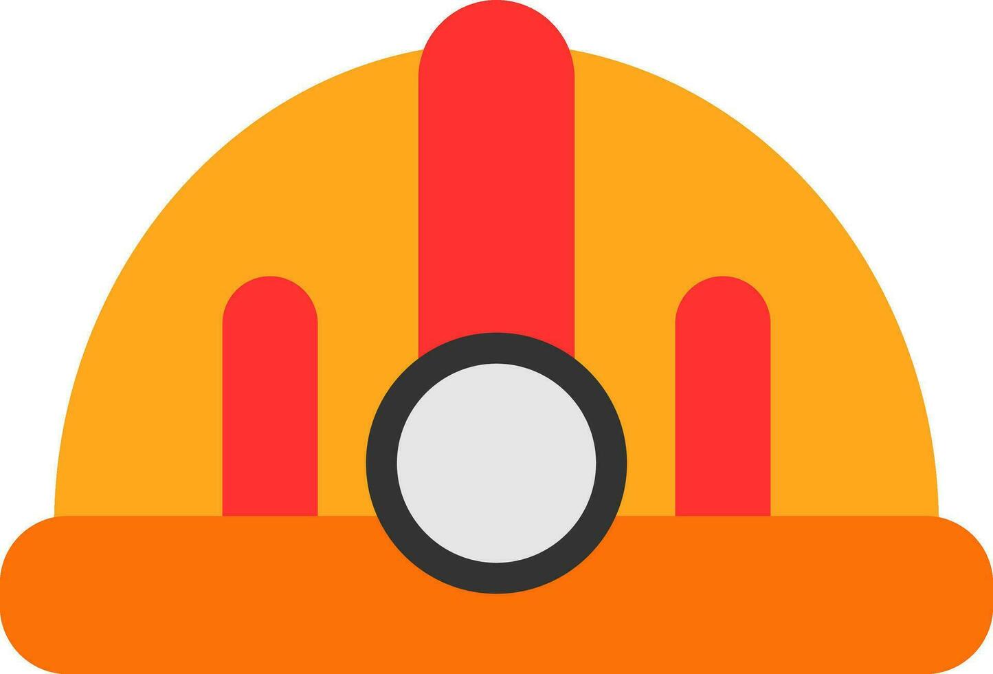 Torch helmet Vector Icon Design