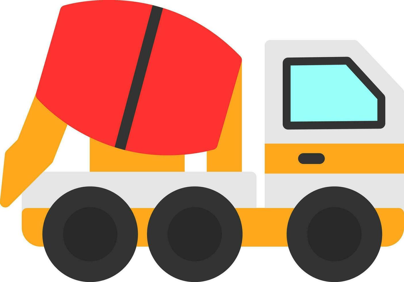 Concrete mixer Vector Icon Design