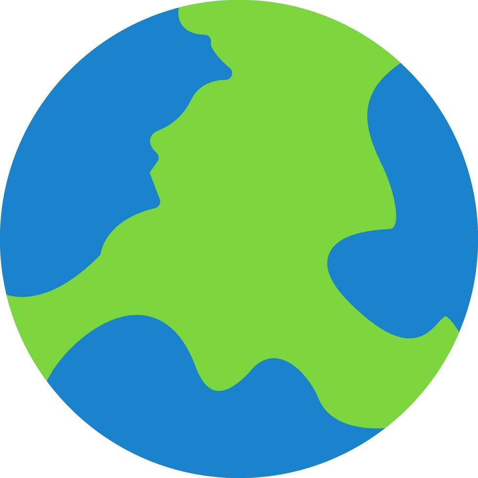 Earth Globe Vector Icon Design