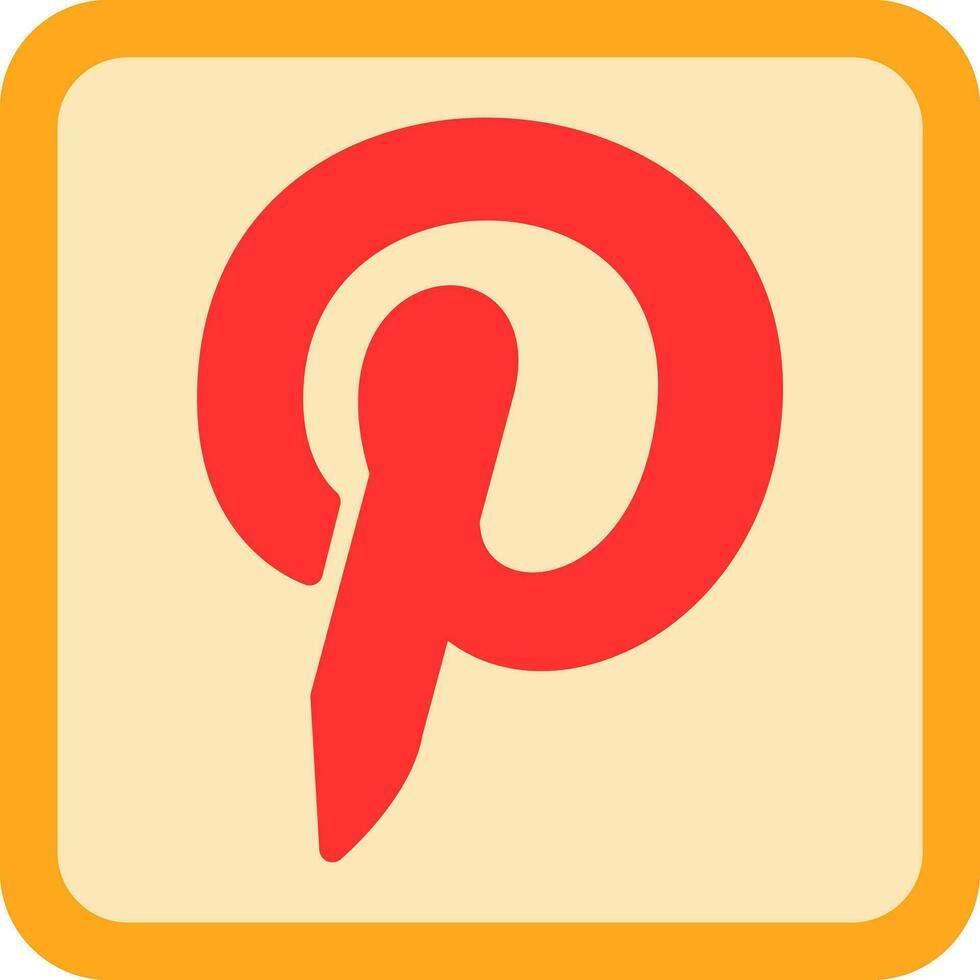 Pinterest Logo Vector Icon Design