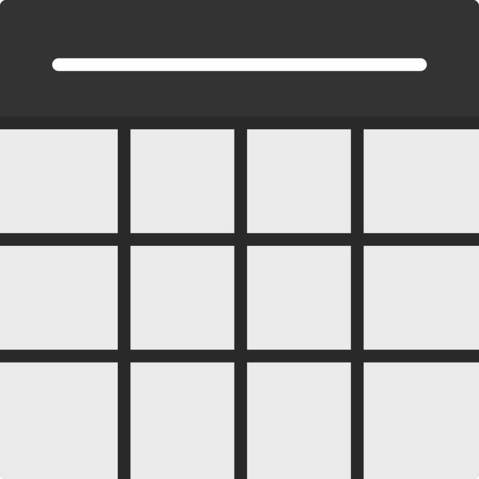 Table Grid Vector Icon Design