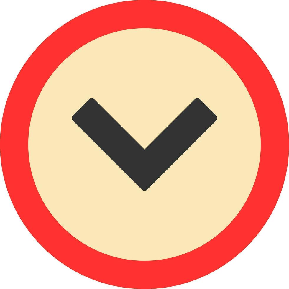 Chevron Arrow Down Vector Icon Design